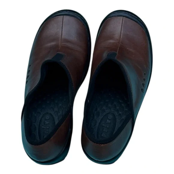 Pivo Brown Clog Slip on Leather Shoes Size 7 - Picture 5 of 5